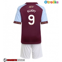 Otroške Nogometnih dresov Aston Villa Harvey Elliott #9 Domači 2025-26 Kratki rokavi (+ hlače)